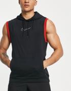 Nike Training Dri-fit 6/1 Pack Sleeveless Fleece Hoodie In Black