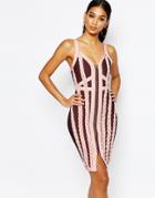 Wow Couture Bandage Dress With Plait Detail