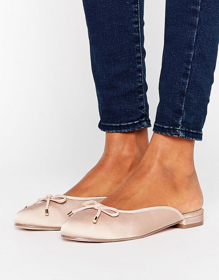 Asos Locket Mule Ballet Flats - Beige