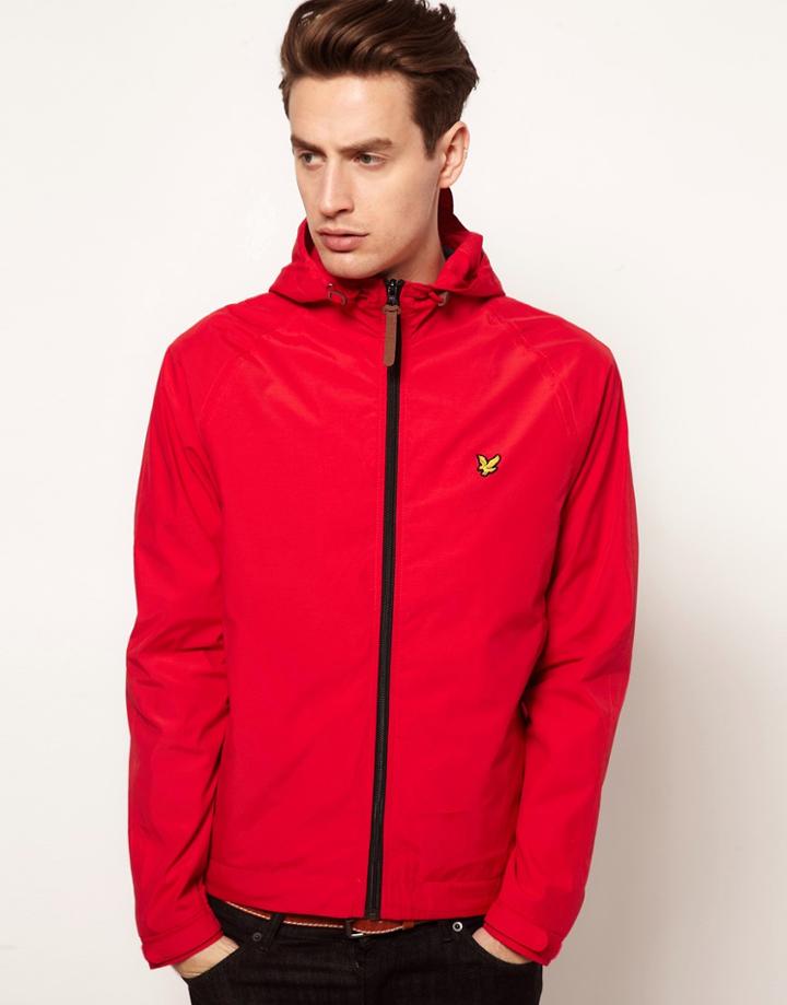 Lyle And Scott Vintage Jacket With Hood - Red
