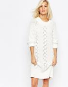 Selected Frigg Knitted Midi Dress - Whisper White