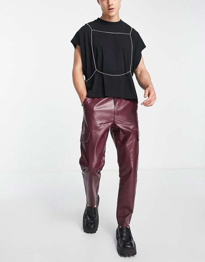 Asos Design Festival Short Body Harness With Ball Chain Design In Silver Tone