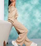 Asos Design Petite Coordinating Knitted Wide Leg Pants In Oatmeal-neutral