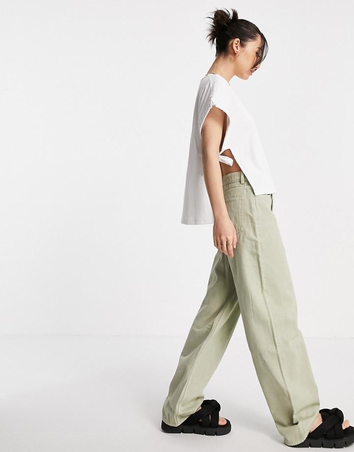 Mango Tie Side T-shirt In White