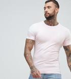 Puma Panel T-shirt In Muscle Fit In Pink Exclusive To Asos - Pink