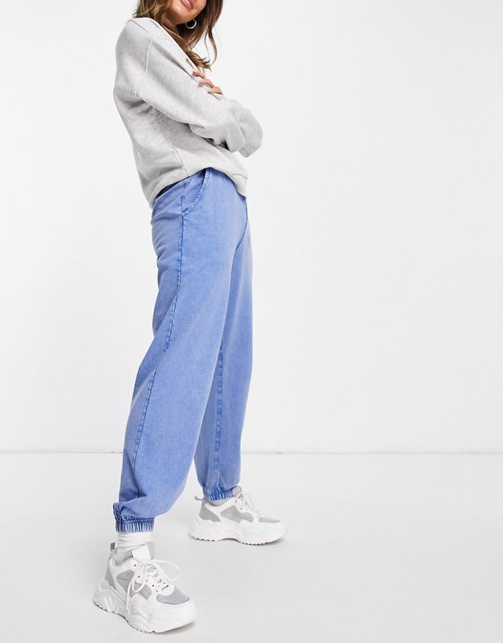 Chelsea Peers Lounge Sweatpants In Blue Acid Wash-blues