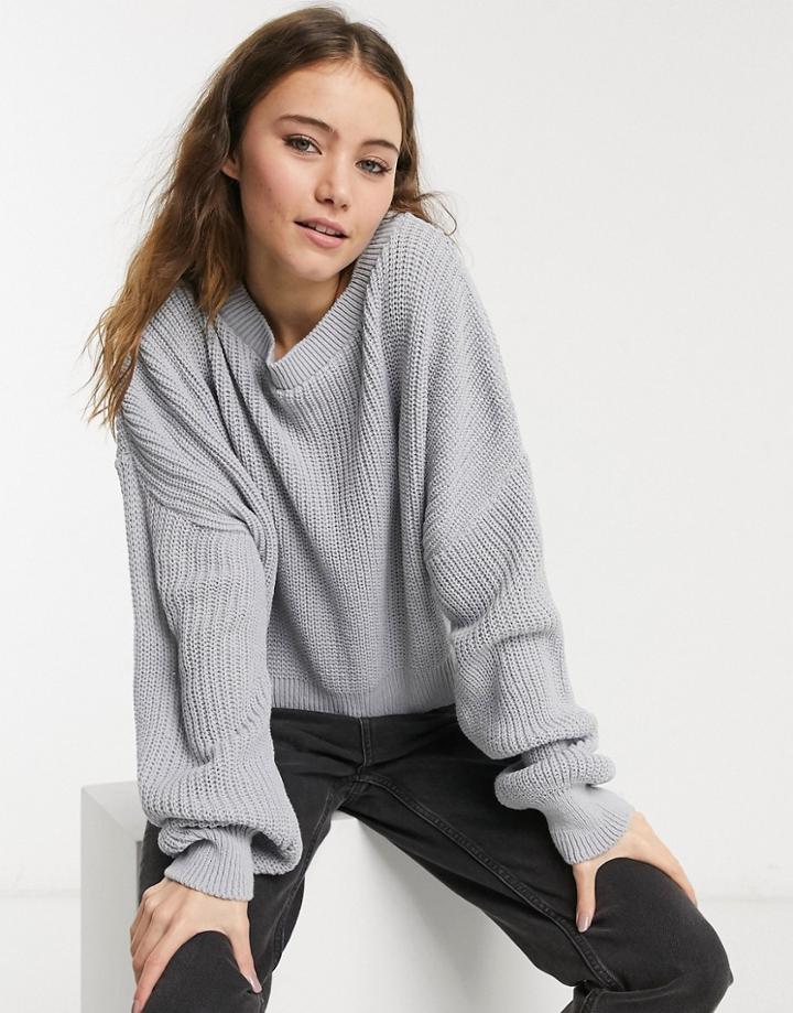 In The Style X Jac Jossa Off-shoulder Sweater In Gray-grey