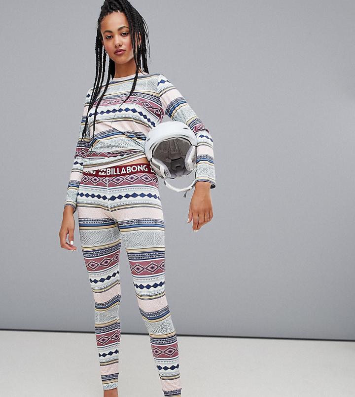 Billabong Warm Up Base Layer Tech Leggings In Multi - Multi
