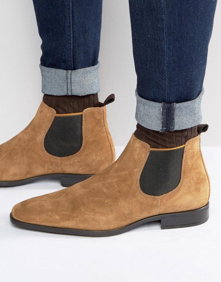 Dune Marlown Suede Chelsea Boots - Tan
