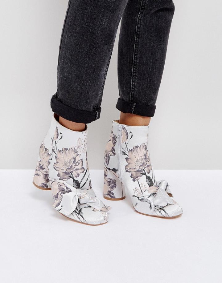 Asos Early Sky Bow Boots - Multi