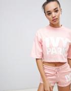 Ivy Park Logo Crop T-shirt - Pink