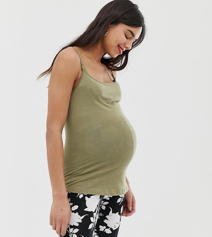 New Look Maternity Nursing Tank In Green - Green