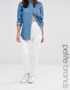 Missguided Petite Vice High Waist Super Stretch Jean - White