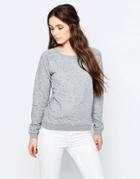 Sugarhill Boutique Betty Heart Embossed Sweatshirt - Gray Marl