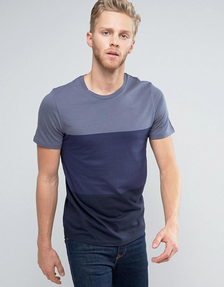 Jack & Jones Premium Color Block T-shirt - Navy