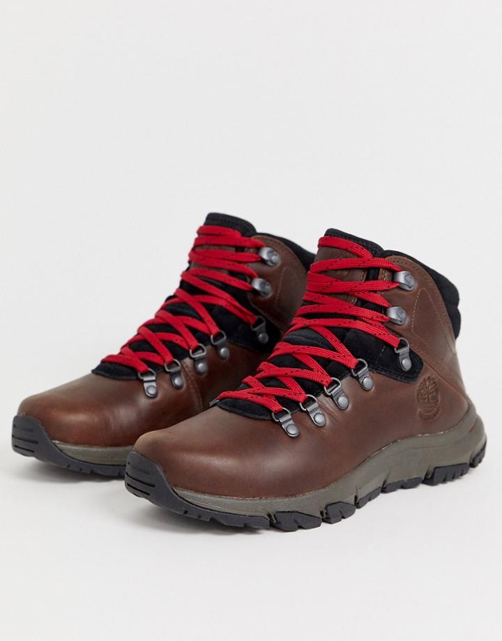 Timberland Garrison Field Waterproof Boots In Mid Dark Brown