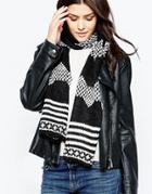 Echo Highland Knit Scarf - Black