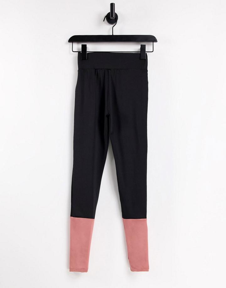 Hoxton Haus Gym Color Block Leggings-black