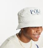 Polo Ralph Lauren X Asos Exclusive Collab Bucket Hat In Cream With Text Logo-white