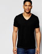 Asos T-shirt With V Neck - Black
