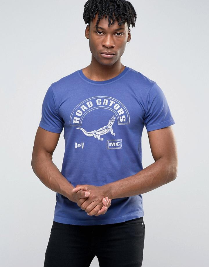 Dirty Denim Road Gators T-shirt - Blue