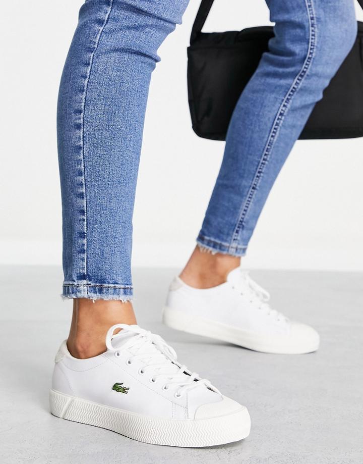 Lacoste Gripshot Sneakers In White Leather