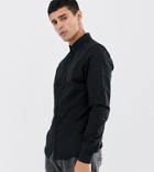 Collusion Skinny Oxford Shirt In Black