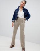 Nobody's Child Tapered Pants In Vintage Check - Cream