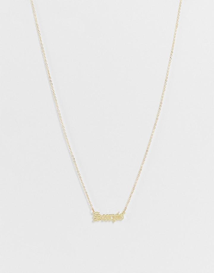 Madein Scorpio Horoscope Script Necklace In Gold
