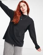 Cotton: On Relaxed Long Sleeve T-shirt In Washed Black