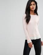 Oasis Pleated Hem Sweater - Pink
