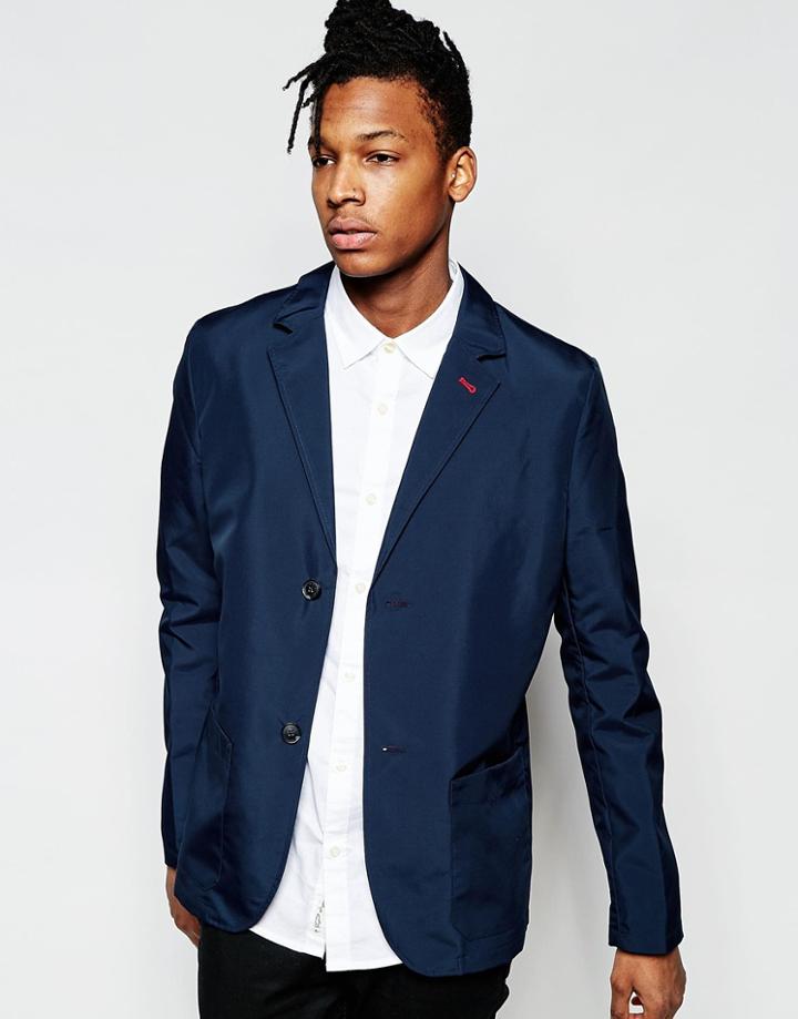 Original Penguin Hip Length Coat - Navy