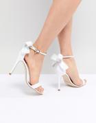 Ted Baker Sandas Bow Detail White Leather Sandal - White