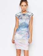 Ted Baker Dreamscape Print Jersey Shift Dress - Lilac