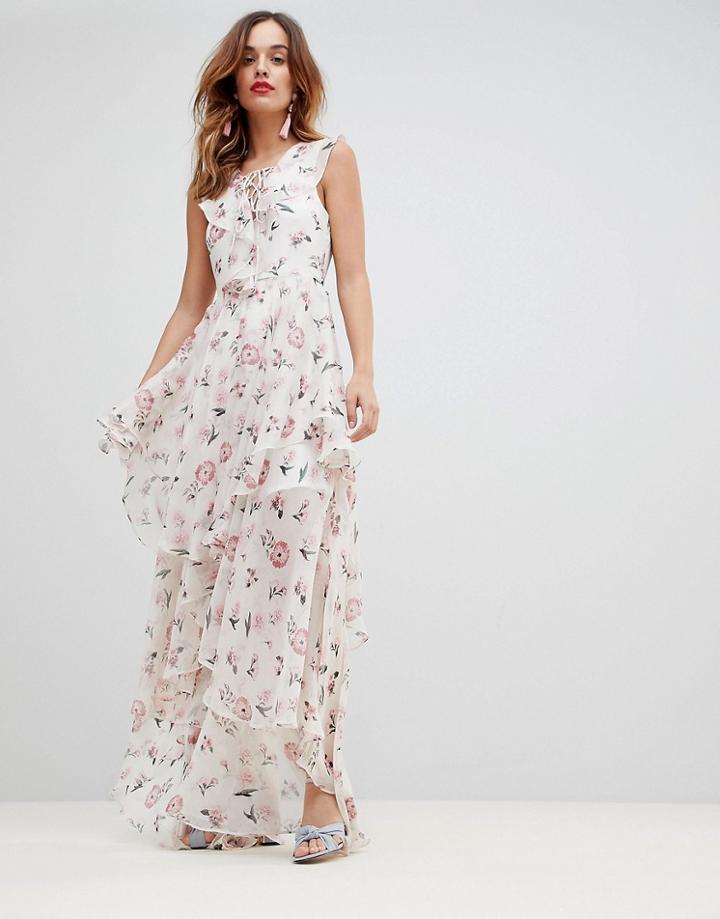 Y.a.s Soft Tiered Maxi Dress-multi