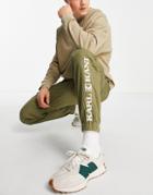 Karl Kani Retro Washed Cargo Pants In Dark Green - Part Of A Set