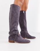 Ted Baker Sintiia Suede Bow Detail Knee High Boots - Black