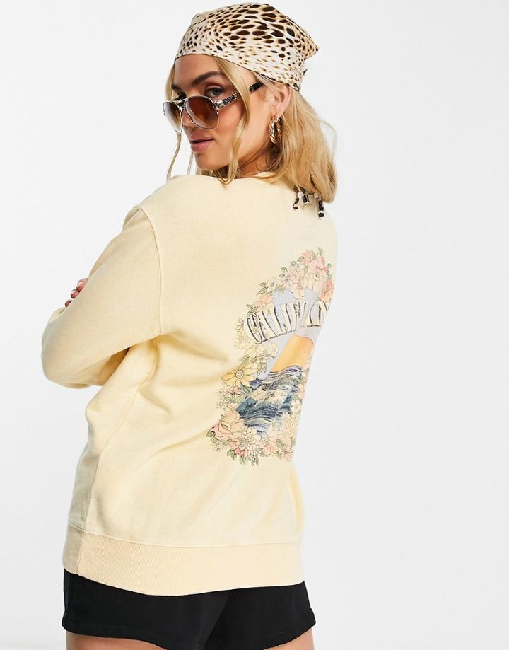 Billabong Salty Blonde After Sunset Oversized Sweatshirt-yellow