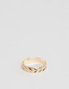 Asos Band Ring In Gold - Gold