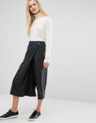 Monki Wide Leg Culottes - Gray