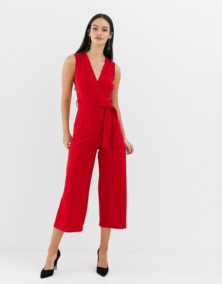 Unique21 Wrap Front Tailored Jumpsuit