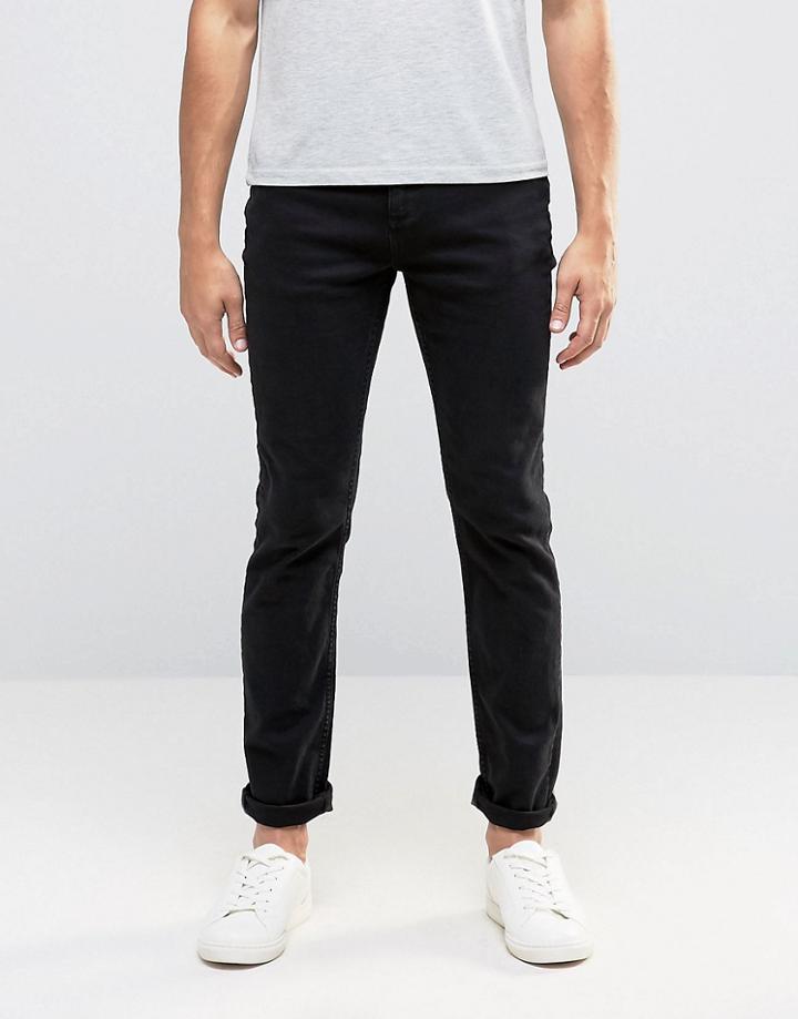 Selected Homme Black Jeans With Stretch In Slim Fit - Black