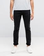 Selected Homme Black Jeans With Stretch In Slim Fit - Black