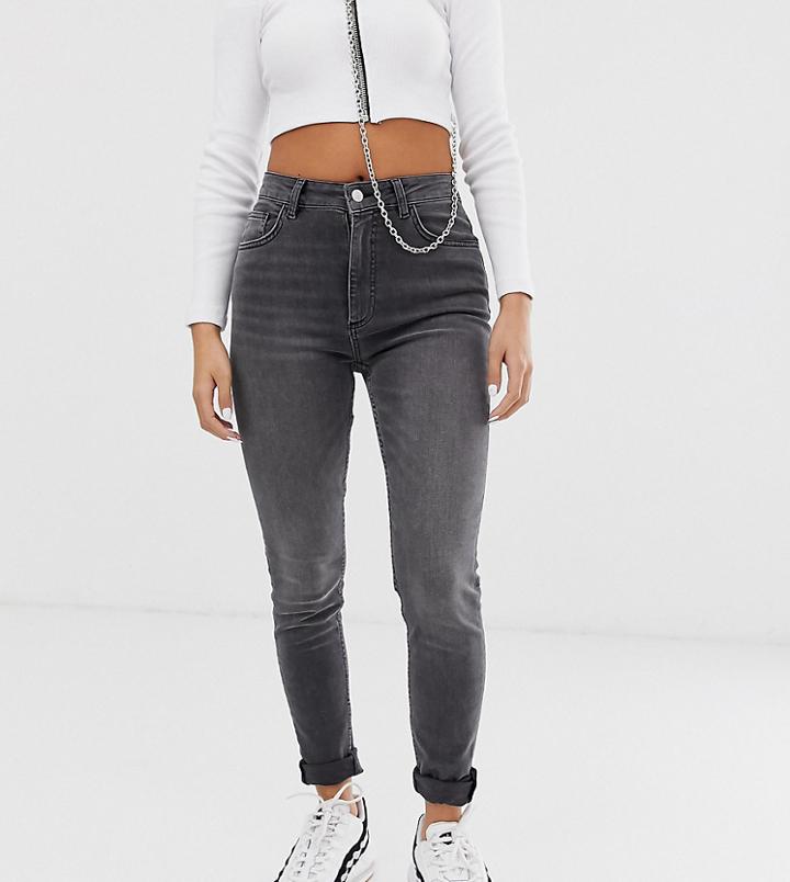Reclaimed Vintage Inspired The '90 Skinny Jeans In Gray Wash - Green