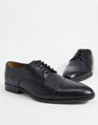 River Island Embossed Brogues In Black