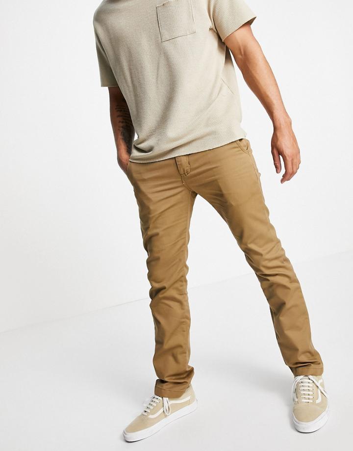 Vans Authentic Stretch Chino Pants In Brown
