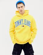 Tommy Jeans Relaxed Fit Collegiate Capsule Hoodie In Yellow - Yellow