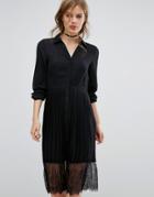 Vero Moda Pleat Shirt Dress - Black