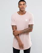 Good For Nothing Ribbed T-shirt With Small Logo - Pink