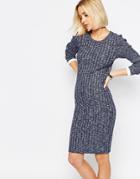 Selected Giny Body-conscious Dress In Rib Knit - Patriot Blue